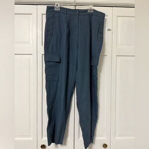 NWT Old Navy Extra High Rise Taylor Straight Trouser Linen Java Trench Large